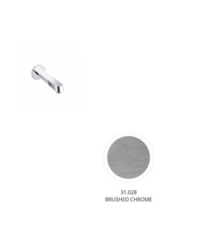 Newform Nio bec bain mural 187 mm look inox - 68987.31.028