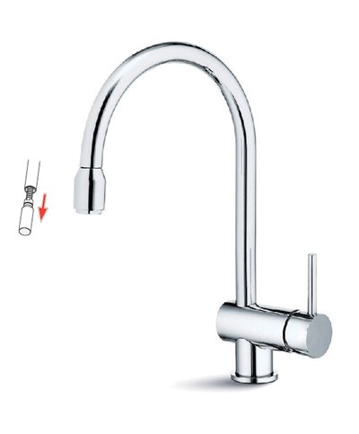 Newform  X-T 4345 21 018 mitigeur évier poignée mousseur s/flex chrome