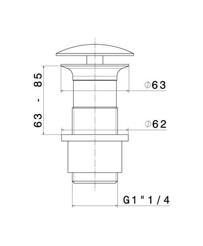Newform vidage H min 63 - max 85 PVD Copper bronze - 229.58.061