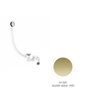 Newform Vidage pour baignoire avec distribution,  siphon orientable et vidage “skin-up” PVD Glossy gold - 376.61.020