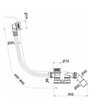 Newform Vidage pour baignoire avec distribution,  siphon orientable et vidage “skin-up” PVD Glossy gold - 376.61.020