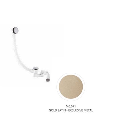 Newform Vidage pour baignoire avec siphon orientable et vidage “skin-up” Exclusive Metal Gold satin - 375.M0.071