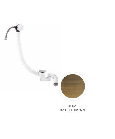 Newform Vidage pour baignoire avec distribution,  siphon orientable et vidage “skin-up” bronze brossé - 376.31.023