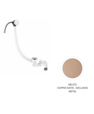Newform Vidage pour baignoire avec distribution,  siphon orientable et vidage “skin-up” Exclusive Metal Copper satin - 376.M0.07
