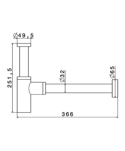 Newform siphon Blanc mat - 218.01.014