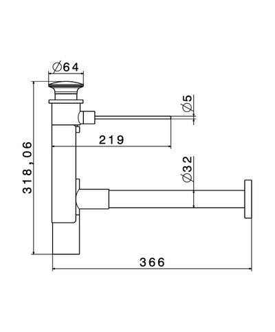 Newform siphon look inox - 217.31.028