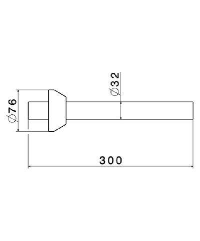 Newform Tige horizontale 300mm pour siphon look inox - 386.31.028