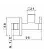Newform Robinet d'arrêt avec fitre 1/2" - set de 2 look inox - 17853.31.028