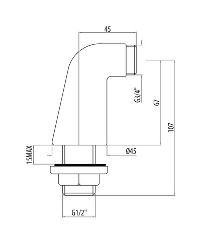 Gattoni Versilia colonette nickel mat - 1542/00A0