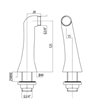 Gattoni Versilia colonette 3/4” M x 3/4” M - 125mm nickel mat - 1544/00A0