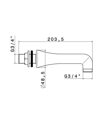 Newform colonettes pour montage sur gorge 155mm chrome - 199.21.018