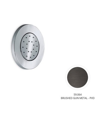 Newform Douchette latérale ronde à encastrer PVD Brushed gun metal - 562.59.064