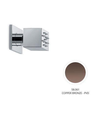 Newform Douchette latérale carrée PVD Copper bronze - 554.58.061