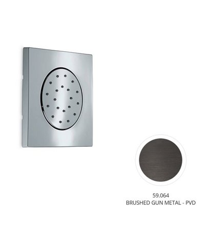 Newform Douchette latérale carrée à encastrer PVD Brushed gun metal - 563.59.064