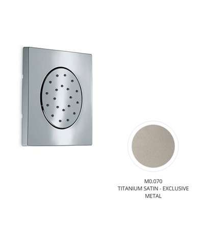 Newform Douchette latérale carrée à encastrer Exclusive Metal Titanium satin - 563.M0.070