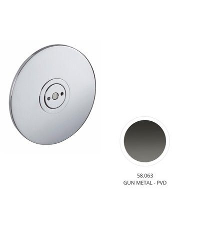 Newform Brumisateur rond en laiton à encastrer Ø 70 mm.PVD Gun metal - 690.58.063