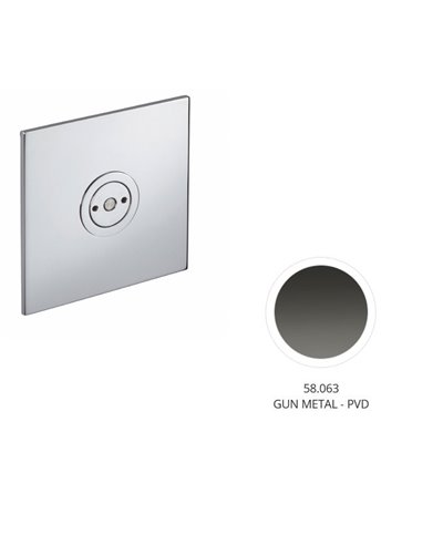 Newform Brumisateur carré en laiton à encastrer Ø 70 mm.PVD Gun metal - 691.58.063