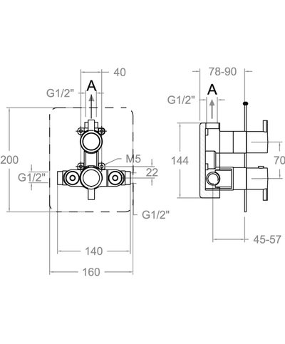 Ramon Soler TermoDrako 332411S-33D302535 mitigeur douche à encastrer chrome