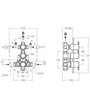 Ramon Soler TermoDrako 3327S-229560 mitigeur thermo douche + inverseur 3 voies à encastrer chr