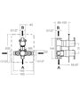 Ramon Soler TermoDrako 338712S-33D302543 mitigeur thermo douche + inverseur 2 voies à encastrer chrome