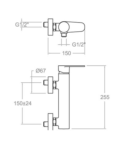 Ramon Soler Alexia 3608S-36D300357 mitigeur mural douche chrome