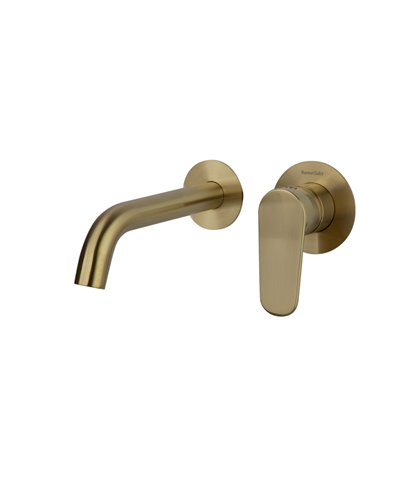 Ramon Soler Alexia 362101OC-36A302900 mitigeur lavabo à encastrer + plaque + bec 190 mm or brossé