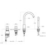 Ramon Soler Alexia 363302TM-36C301648 batterie thermo sur gorge 4 trous chrome