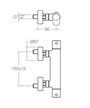 Ramon Soler Alexia 363402SOC-36D306704 mitigeur thermo mural douche or brossé