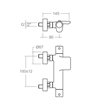 Ramon Soler Alexia 363901SOC-36C302316 mitigeur thermo mural bain + bec cascade douche or brossé