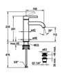 Kwc Bevo 12.421.052.177FL - 125046 Mitigeur lavabo + bec 140 brushed steel