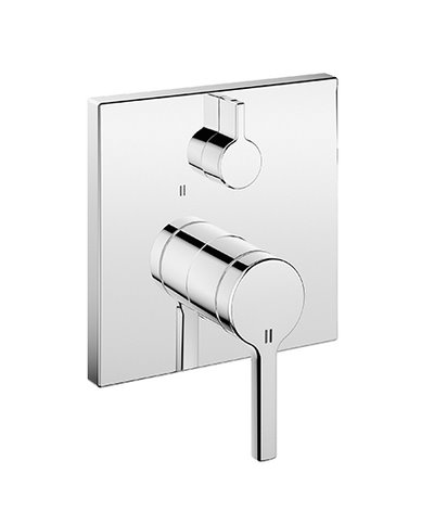 Kwc Ava 2.0 façade mitigeur douche à encastrer + inverseur chrome 20.464.500.000 - 125128