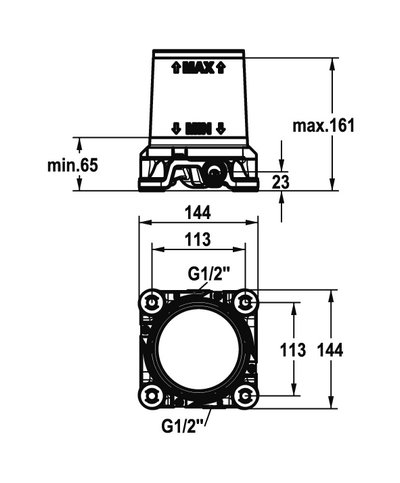 Kwc unite de base montage au sol 39.000.602.931 - 124801