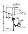 Kwc Domo 6.0 Mitigeur lavabo + bec 150 chrome 12.668.052.000FL - 124553