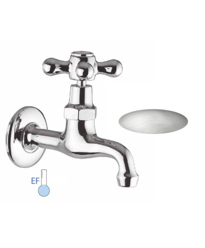 Gattoni 410110-373021NS robinet mural lave-mains nickel mat