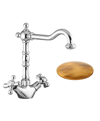 Gattoni 5691RE-371910VO mélangeur évier à bec sur colonne bronze