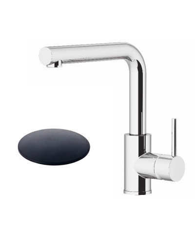 Gattoni 0555PC-373700NR mitigeur évier à bec noir mat