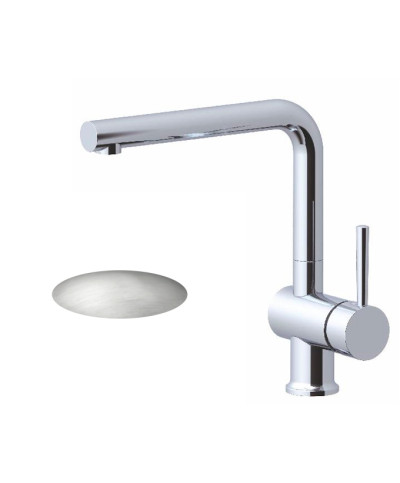 Gattoni 0420PC-373329NS mitigeur évier à bec look inox