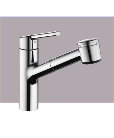 Kwc LunaE 10 441 033 000FL - 123820 mitigeur évier à douchette chrome