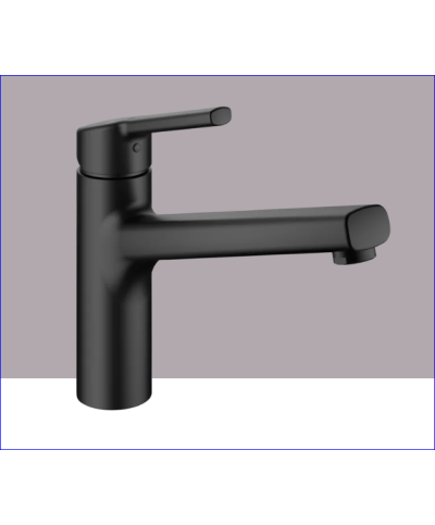 Kwc LunaE 10 441 023 176FL - 124748 mitigeur évier bec mobile noir mat