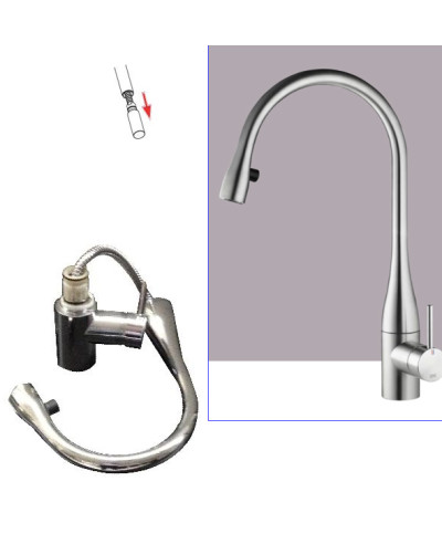 Kwc Eve 10 111 103 700FL - 121326 mitigeur évier 419mm à douchette inox