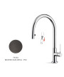 Newform Maki 71845 59 064 Mitigeur évier poignée mousseur s/flex PVD Brushed gun metal