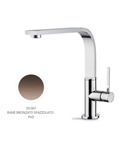 Newform Maki 71823 59 067 Mitigeur cuisine à bec PVD Brushed copper bronze