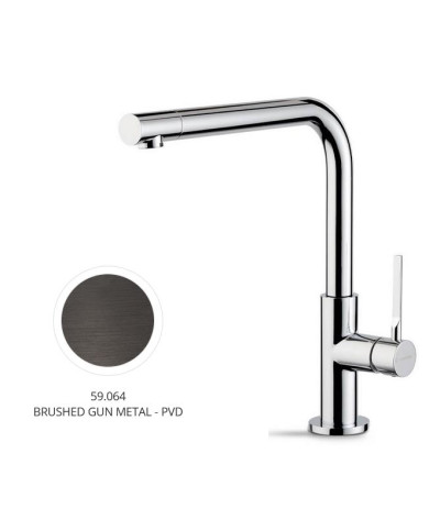 Newform Maki 71822 59 064 Mitigeur cuisine à bec PVD Brushed gun metal