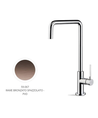 Newform Maki 71821 59 067 Mitigeur cuisine à bec PVD Brushed copper bronze