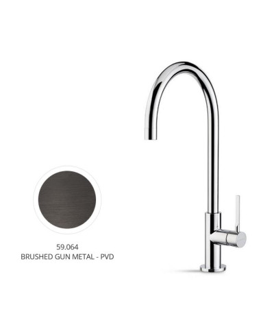 Newform Maki 71820 59 064 Mitigeur cuisine à bec PVD Brushed gun metal