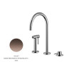 Newform N21 71730 59 067 mitigeur évier à douchette + 3 trous PVD Brushed copper bronze