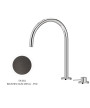 Newform N21 71721 59 064 mitigeur évier à bec rond + 2 trous PVD Brushed gun metal