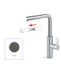 Newform Libera 63915 59 066 mitigeur évier douchette PVD Brushed stainless steel