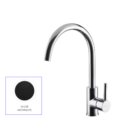 Newform Real 63421 43 238 mitigeur évier bec haut Anthracite