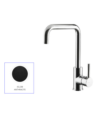 Newform Real 63420 43 238 mitigeur évier bec haut Anthracite